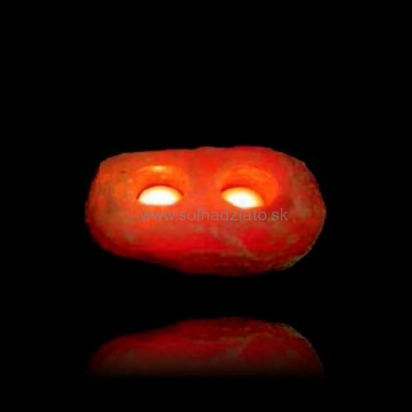 Soľná lampa na 2 čajové sviečky